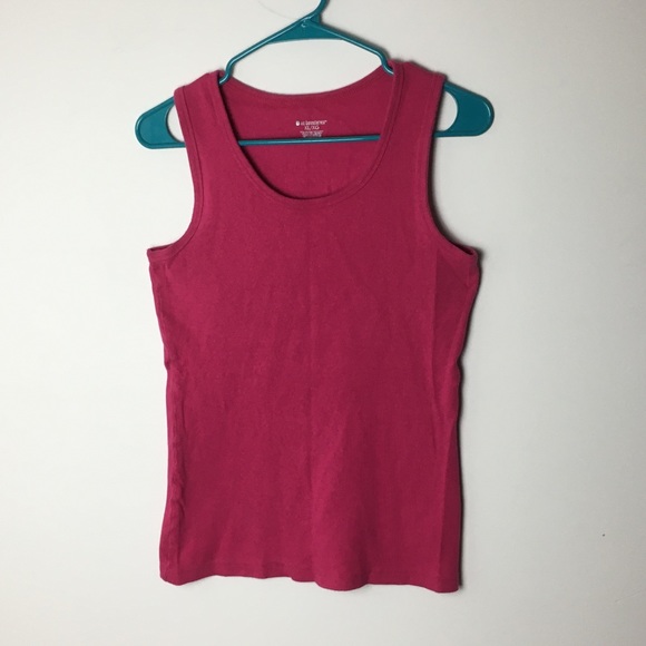 No Boundaries Tops - No Boundaries Ribbed Tank Top Pink Size XL